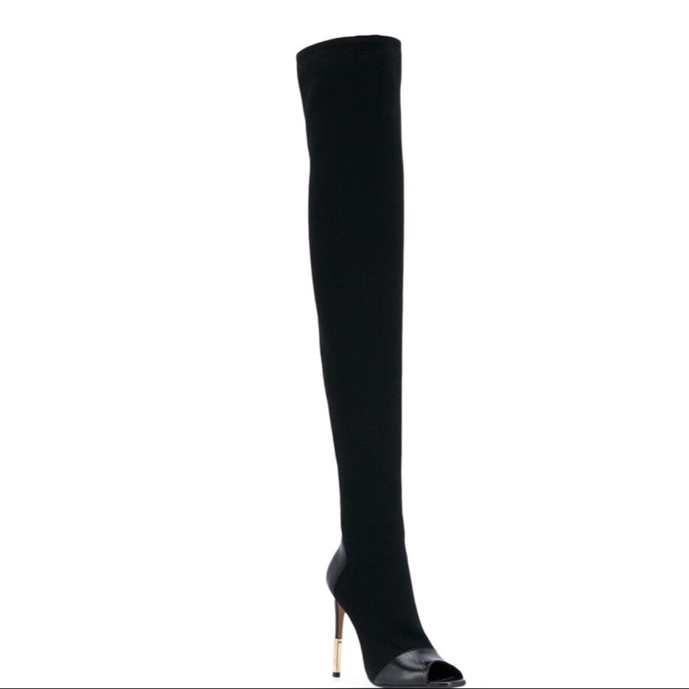 Balmain over the knee boots.